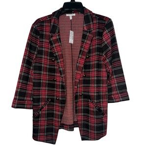 Maurices 3/4 Sleeve Plaid Blazer NWT

#redblazer
#3/4sleeveblazer